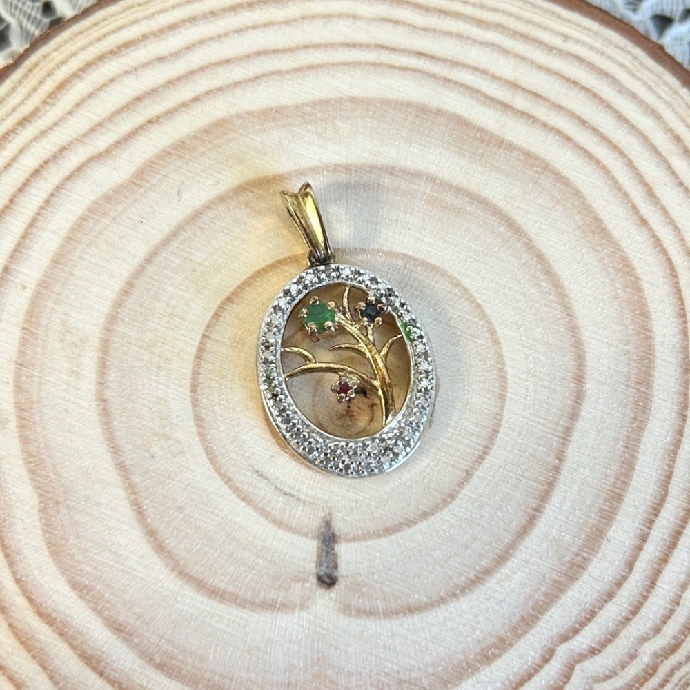 Vintage Ross-Simons  925 Sterling Silver Gold Plated Tree of Life Pendant